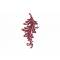 Hanger Leaf Glitter Bordeaux 7xh16cm Kun Ststof 