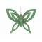 Hanger Butterfly Glitter Groen 10x2,5xh8 ,5cm Kunststof 