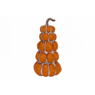 Citrouilles X4 Stacked Orange 7,5x7,5xh1 5cm Allonge Ceramique  Cosy @ Home