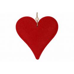 Hanger Heart Rood 11,5x1xh12cm Vilt  