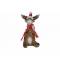 Eland Sitting Winter Outfit Rood Wit 12, 3x10,2xh18,3cm Andere Polyresin 