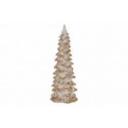Kerstboom Gold Wit 5x5xh15cm Polyresin  
