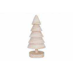 Kerstboom Nordic Natuur 10x10xh23cm Lang Werpig Hout 