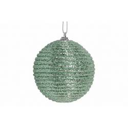 Kerstbal Rope Glitter Groen D8cm Kunstst Of 