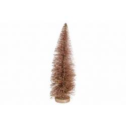 Kerstboom Glitter Roze 10x10xh26cm Kunst Stof 