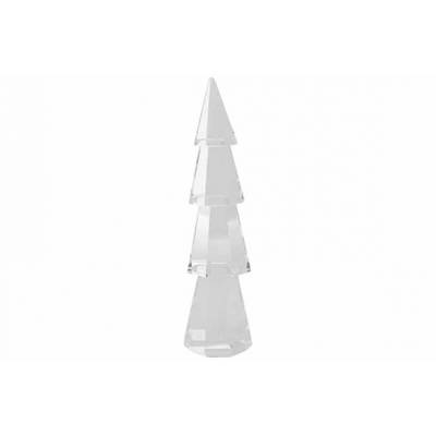 Kerstboom Angular Transparant 5,4x5,4xh19,7cm Langwerpig Kristalglas 