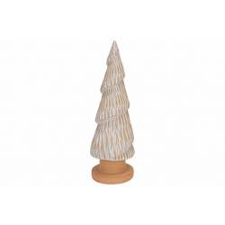Kerstboom Glazed-tc Beige 10,1x10,1xh30, 4cm Langwerpig Aardewerk 