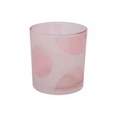 Bougeoir Summer Rose 7x7xh8cm Verre   Cosy @ Home