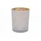Theelichthouder Dandelion Gold Wit 10x10 Xh12,5cm Glas 