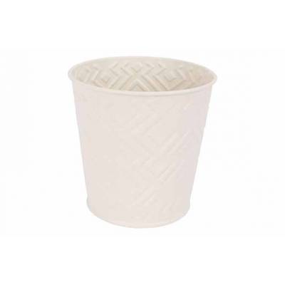 Cachepot Stylish Creme 11x8,2xh10,6cm Ro Nd Conique Metal  Cosy @ Home