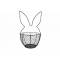 Mand Rabbit Ears Zwart 17,5x17,5xh29cm R Ond Metaal 