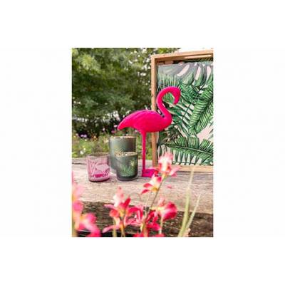 Bougeoir Flamingo Fuchsia 7x7xh8cm Verre   Cosy @ Home