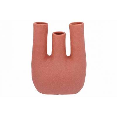 Vase 3 Necks Terracotta 16,5x9,6xh20cm A Utre Dolomite 