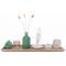 Giftset Set7 On Plate Groen - Wit  50x12 ,5xh20cm Glas Colorbox 