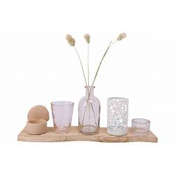 Cosy @ Home Giftset Set6 On Plate Transparent Sable 39x10,5xh14,5cm Verre Colorbox 