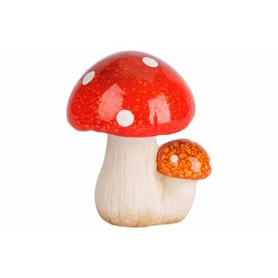 Paddenstoelen Rood-bruin  11x9xh13cm Ker Amiek  Cosy @ Home