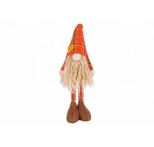 Gnome Checkers Standing Orange 19x15xh58 Cm Textile  Cosy @ Home
