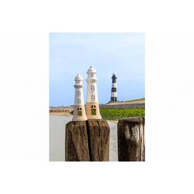 Bougeoir Lighthouse Rough Bottom Blanc 1 0x10xh30cm Allonge Porcelaine  Cosy @ Home