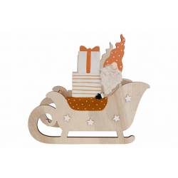 Slee Santa Gift Bruin 26,5x14xh28,5cm An Dere Hout 