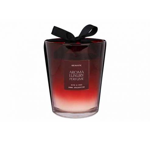 Bougie Parfum Rose Oak 540g Bordeaux 12x 12xh14cm Verre  Cosy @ Home