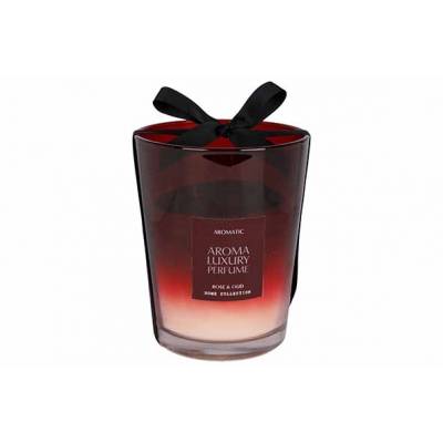 Bougie Parfum Rose Oak 700g Bordeaux 13x 13xh16cm Verre  Cosy @ Home