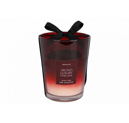 Bougie Parfum Rose Oak 700g Bordeaux 13x 13xh16cm Verre  Cosy @ Home