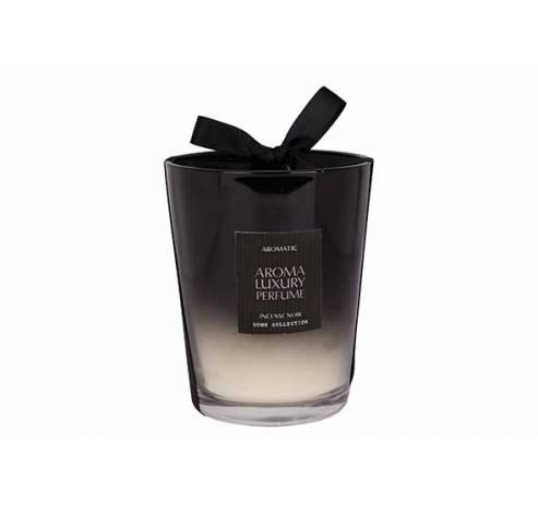 Bougie Parfum Intense Noir 540g Noir 12x 12xh14cm Verre  Cosy @ Home