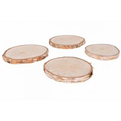 Glasonderzetter Wood Dishes Natuur 11x12 Xh1cm Rond Hout  Cosy @ Home