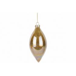 Hanger Shiny Drop Goud 6x6xh13cm Glas  