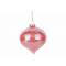 Hanger Swirl Drop Roze 8x8xh8cm Glas  