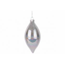 Hanger Shiny Drop Zilver 6x6xh13cm Glas  