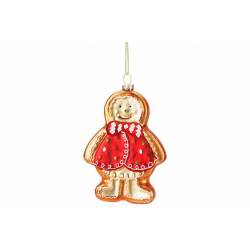 Hanger Coockie Rood-bruin  8x2xh12cm Gla S 