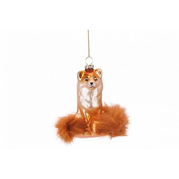 Hanger Fox Bruin 6x6xh9cm Glas  