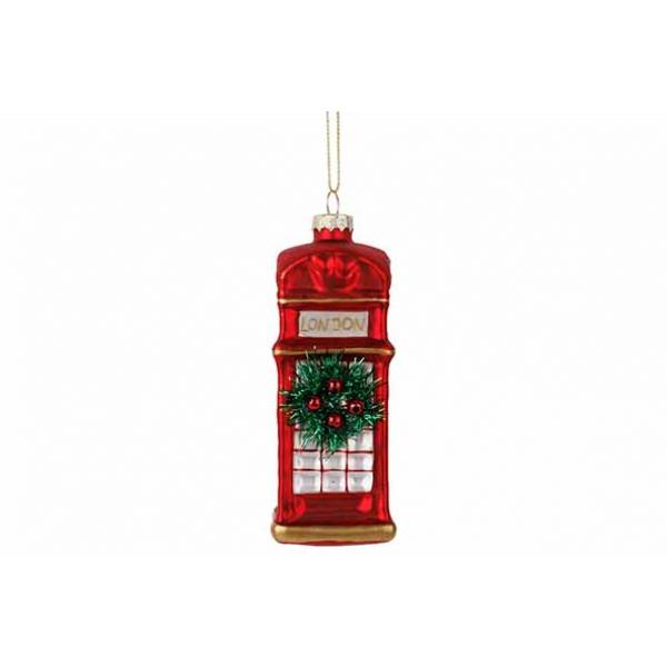 Hanger Phone Booth Rood 4x4xh12cm Glas  