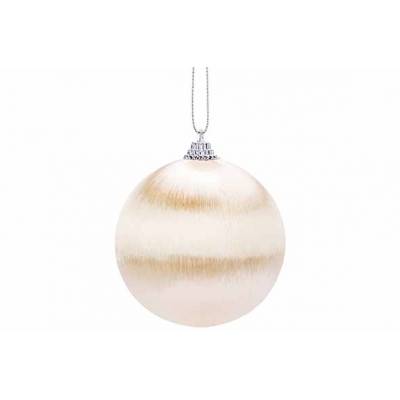 Boule Noel Hairs Champagne D8cm   Cosy @ Home