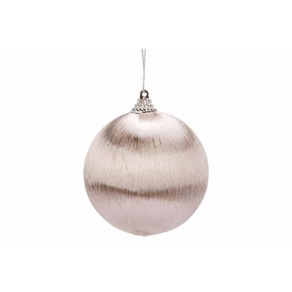 Cosy @ Home Kerstbal Hairs Champagne D8cm Foam 