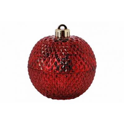 Geurkaars Xmas Ball Winter Berry Rood 11 X11xh13cm Glas  Cosy @ Home