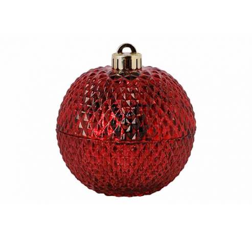 Geurkaars Xmas Ball Winter Berry Rood 11 X11xh13cm Glas  Cosy @ Home