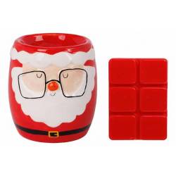 Cosy @ Home Wax Melt Giftset Santa Berry Rouge 8x8xh 9cm Ceramique 