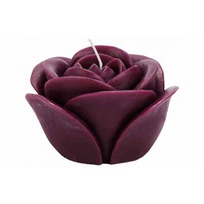 Kaars Rose Paars 11x11xh7,5cm   Cosy @ Home