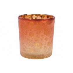 Cosy @ Home Bougeoir Pumpkins Orange 7x7xh8cm Verre  