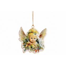 Hanger Vintage Angel Bruin 10x,5xh10cm I Jzer 