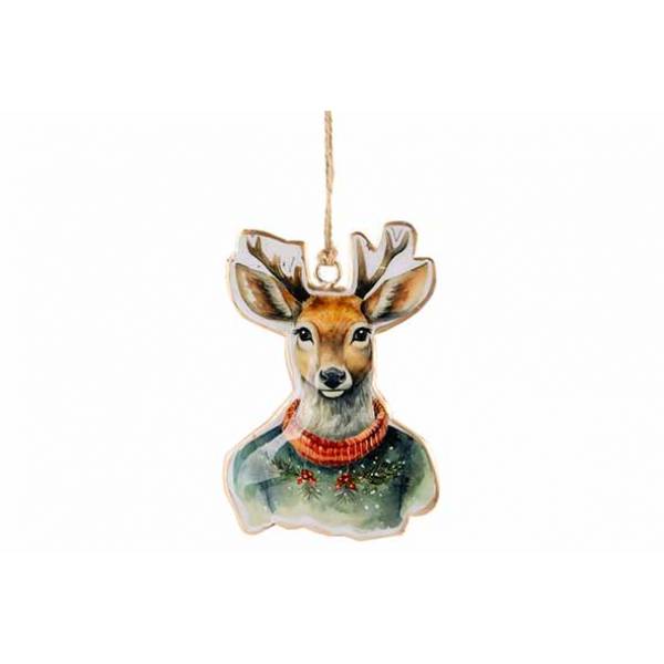 Hanger Vintage Deer Bruin 7x,5xh10cm Ijz Er 