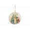 Hanger Vintage Santa Ball Creme 10x1xh10 Cm Ijzer 