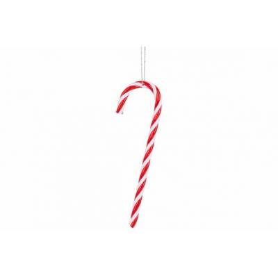 Hanger Candy Stick Rood Wit 4xh14cm Kuns Tstof  Cosy @ Home