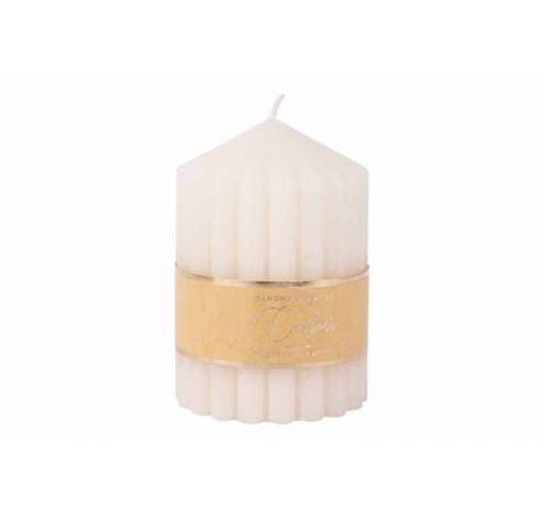 Bougie Ribble Creme 7x7xh10cm   Cosy @ Home