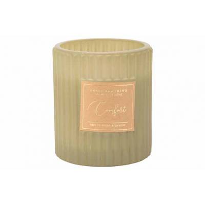 Bougie Parfum Relax And Unwind Vert Oliv E 8x8xh9cm Verre  Cosy @ Home
