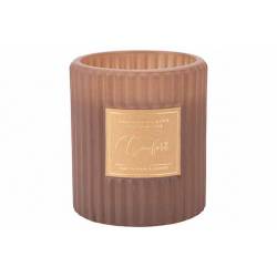 Cosy @ Home Bougie Parfum Relax And Unwind Brun 8x8x H9cm Verre 