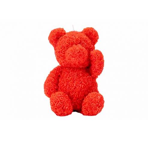 Bougie Roses Bear Rouge 11x11xh15cm   Cosy @ Home