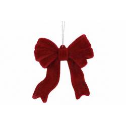 Hanger Bow Flocked Bordeaux 10x3xh10cm K Unststof 